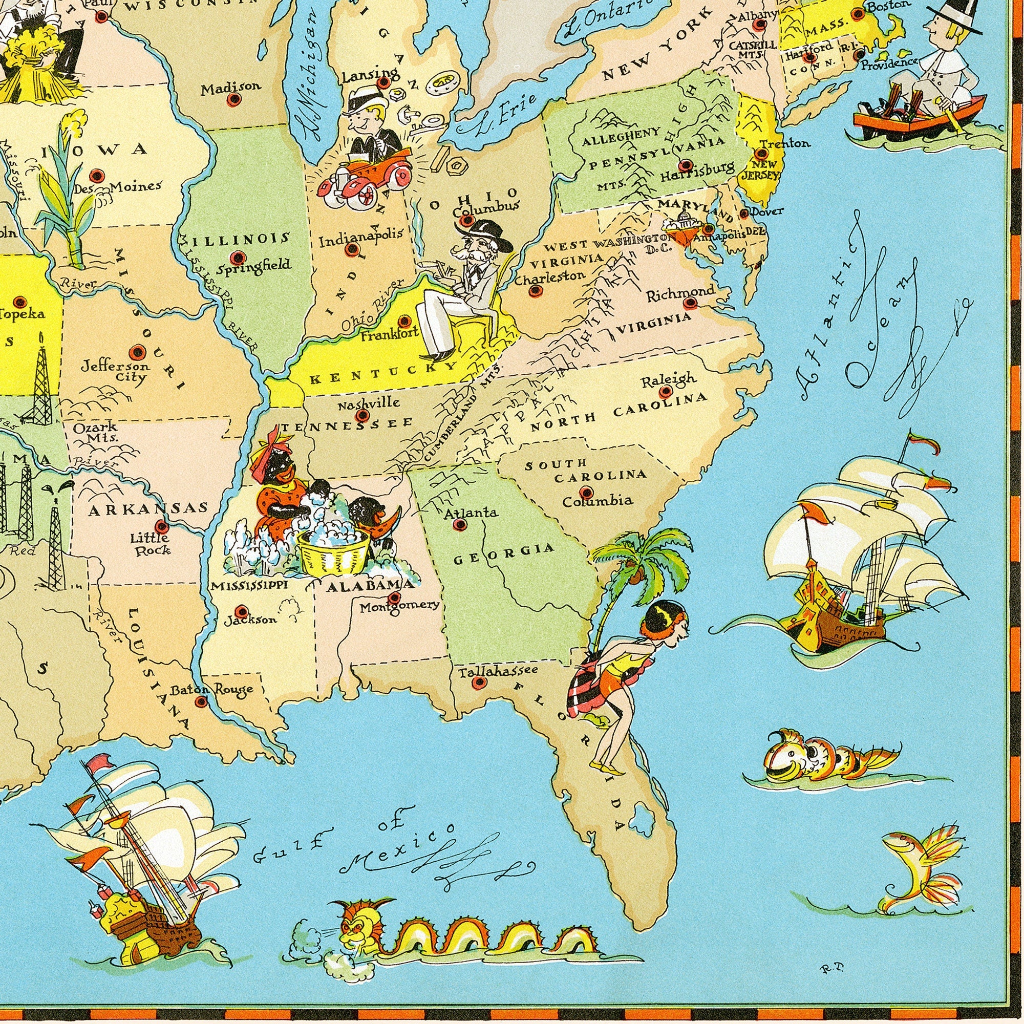 Fun Map of the United States – Inkjet Alley