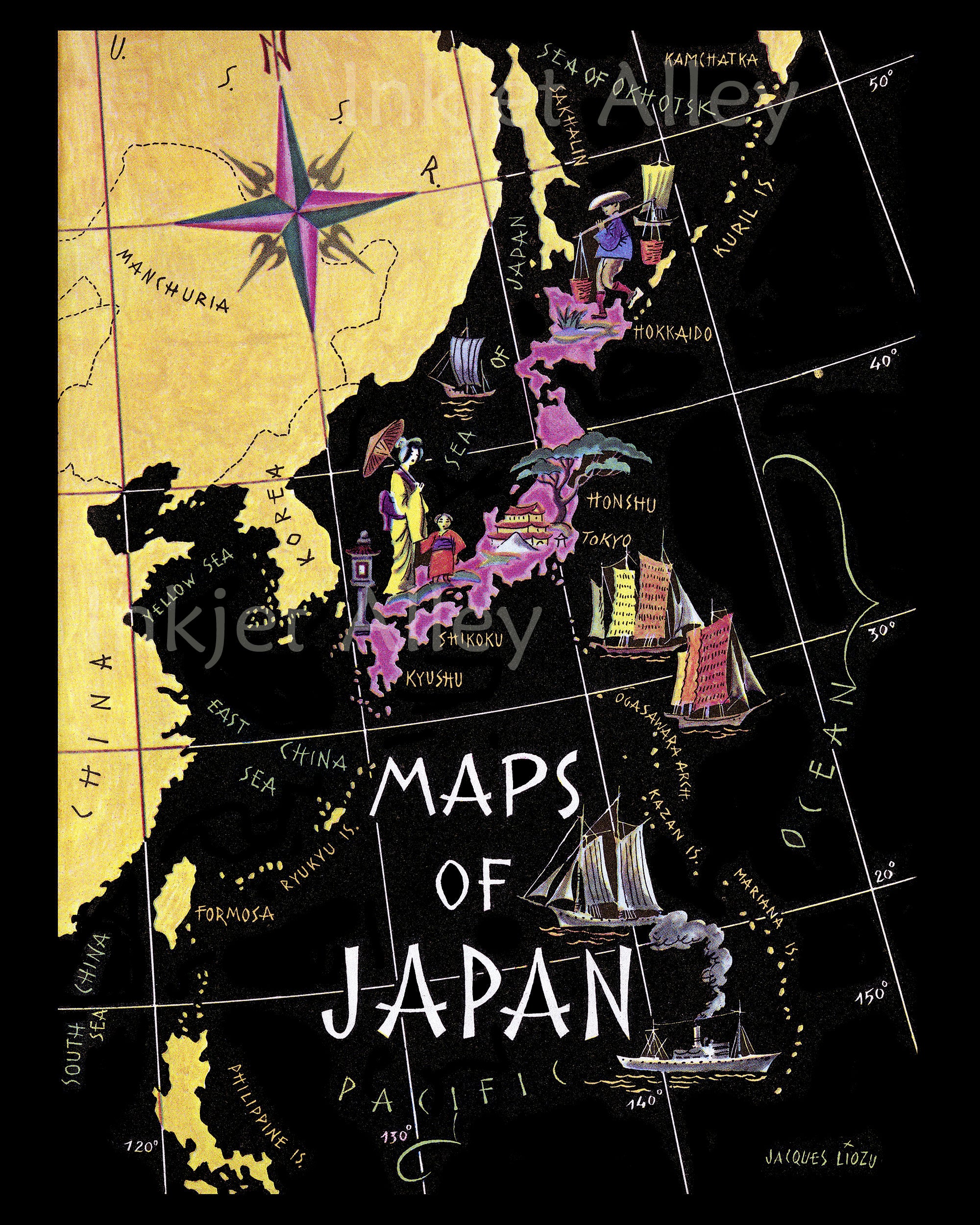 Fun Map of Japan – Inkjet Alley
