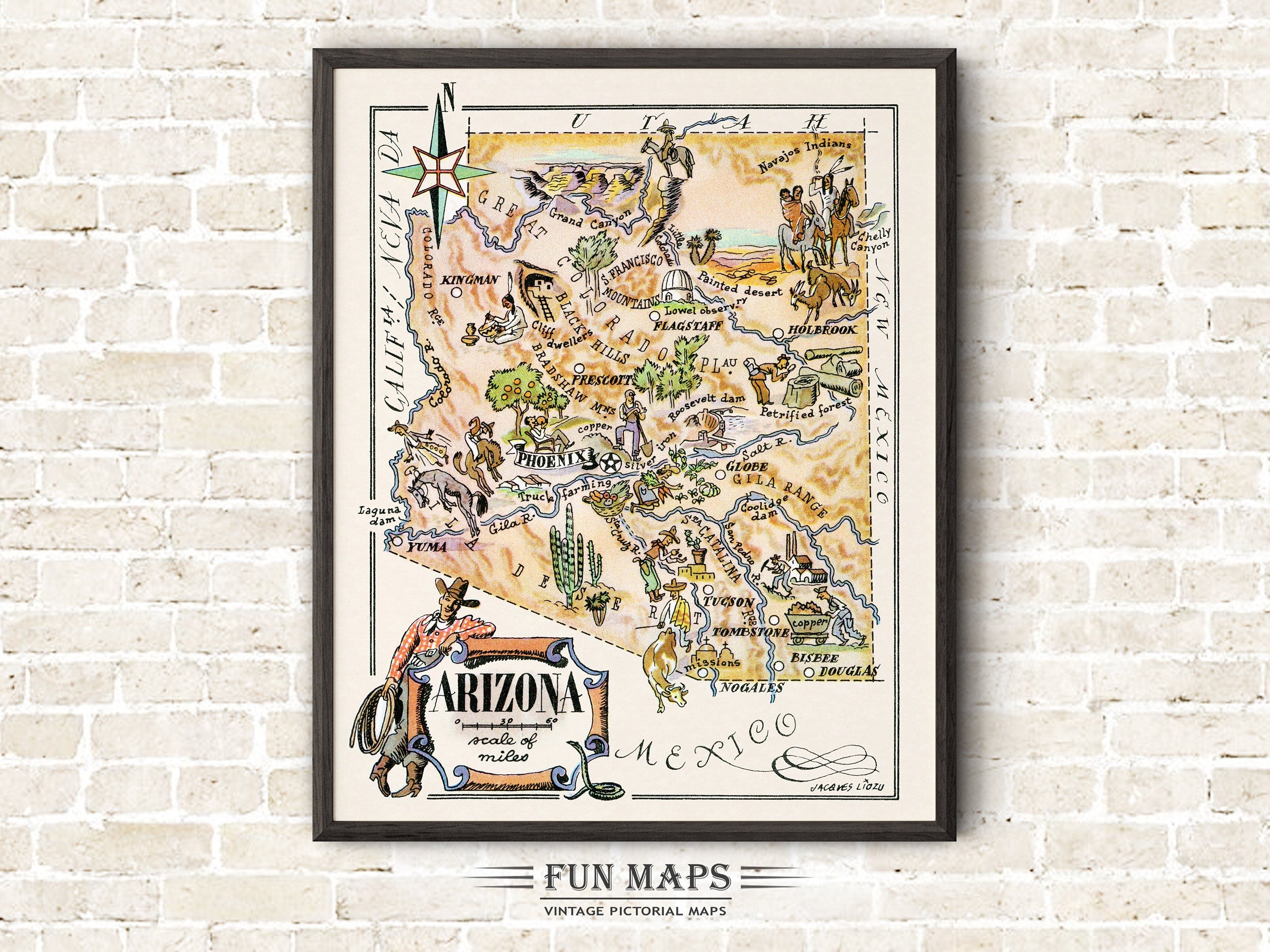 Fun State Map of Arizona