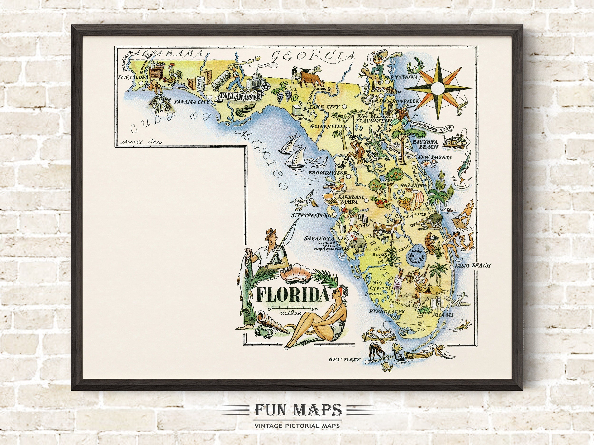 Fun State Map of Florida