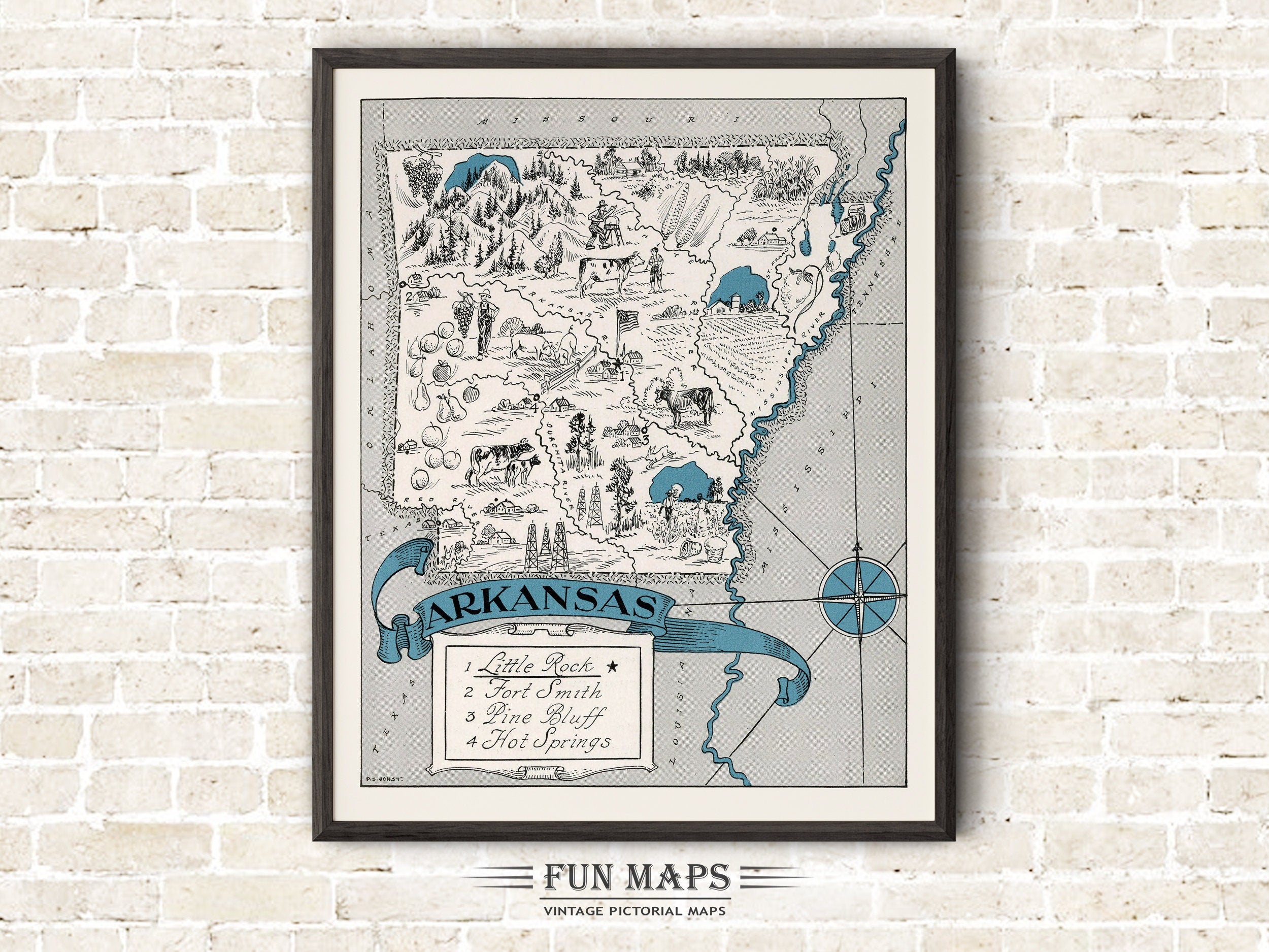 Fun Map of Arkansas