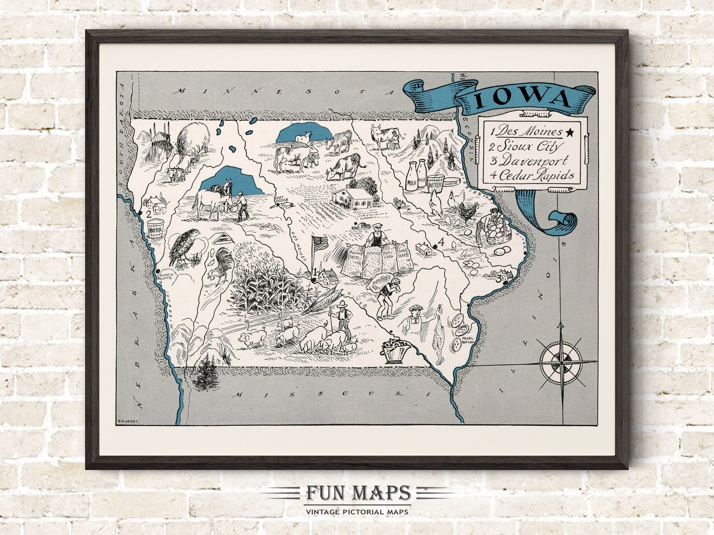 Fun Map of Iowa