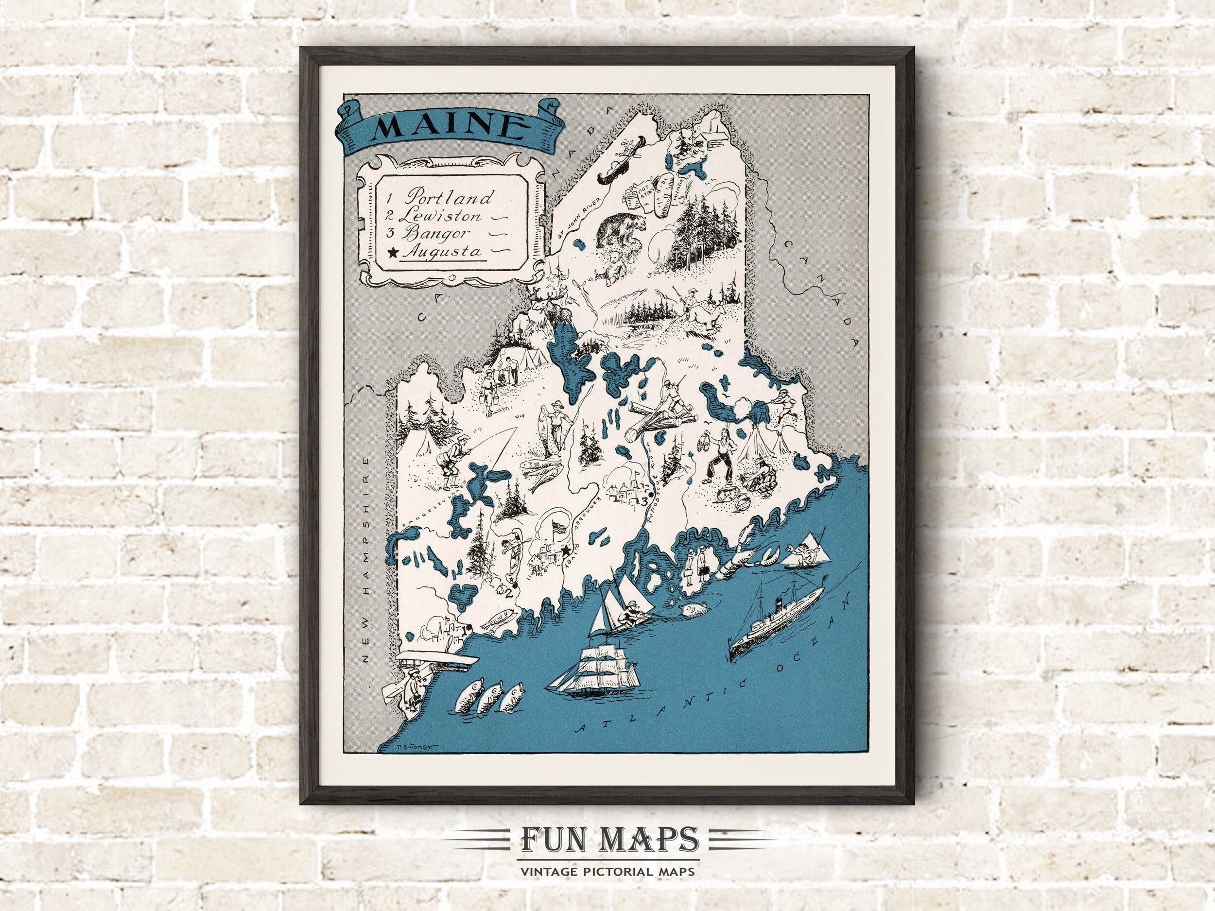 Fun Map of Maine