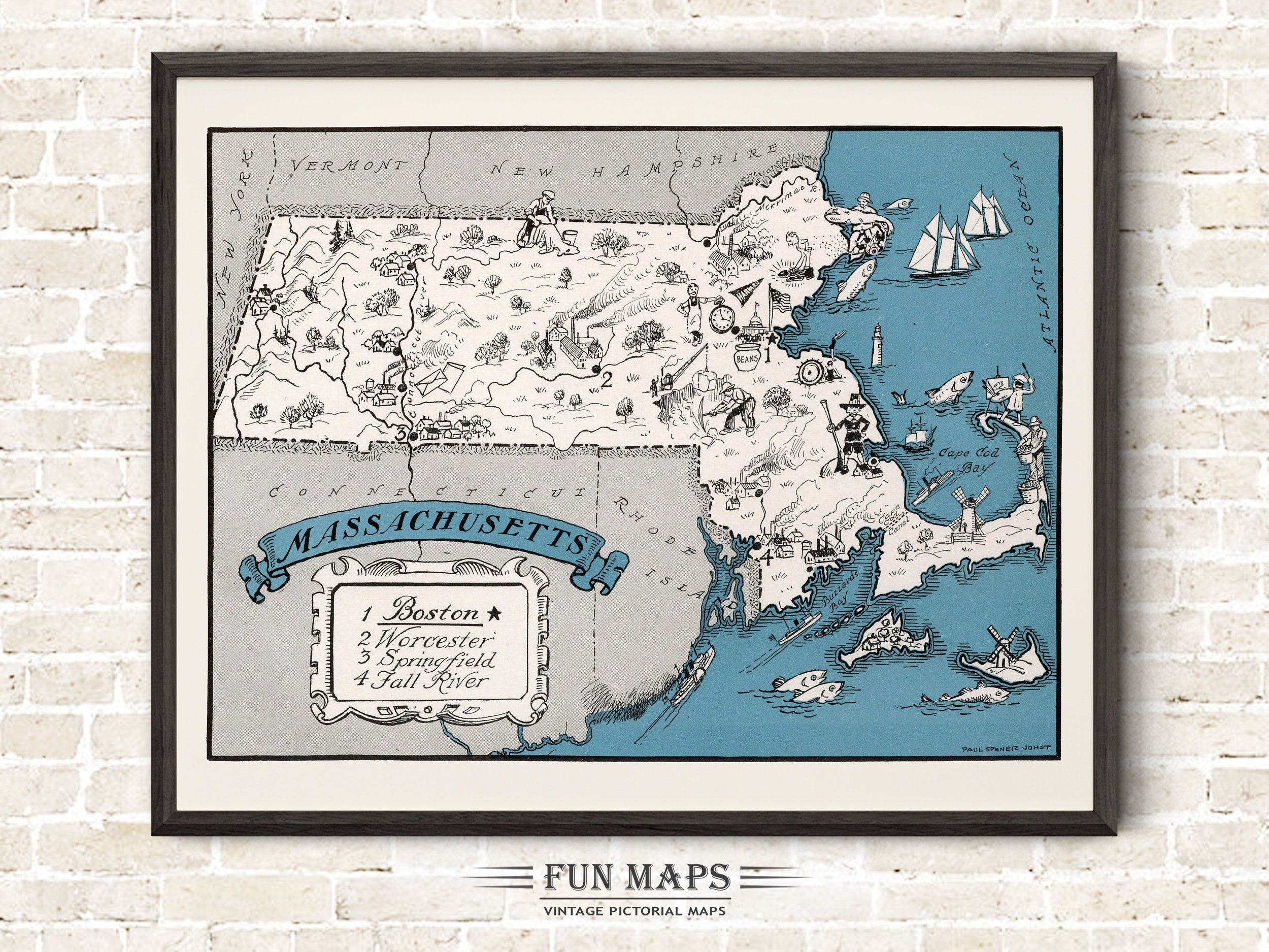 Fun Map of Massachusetts