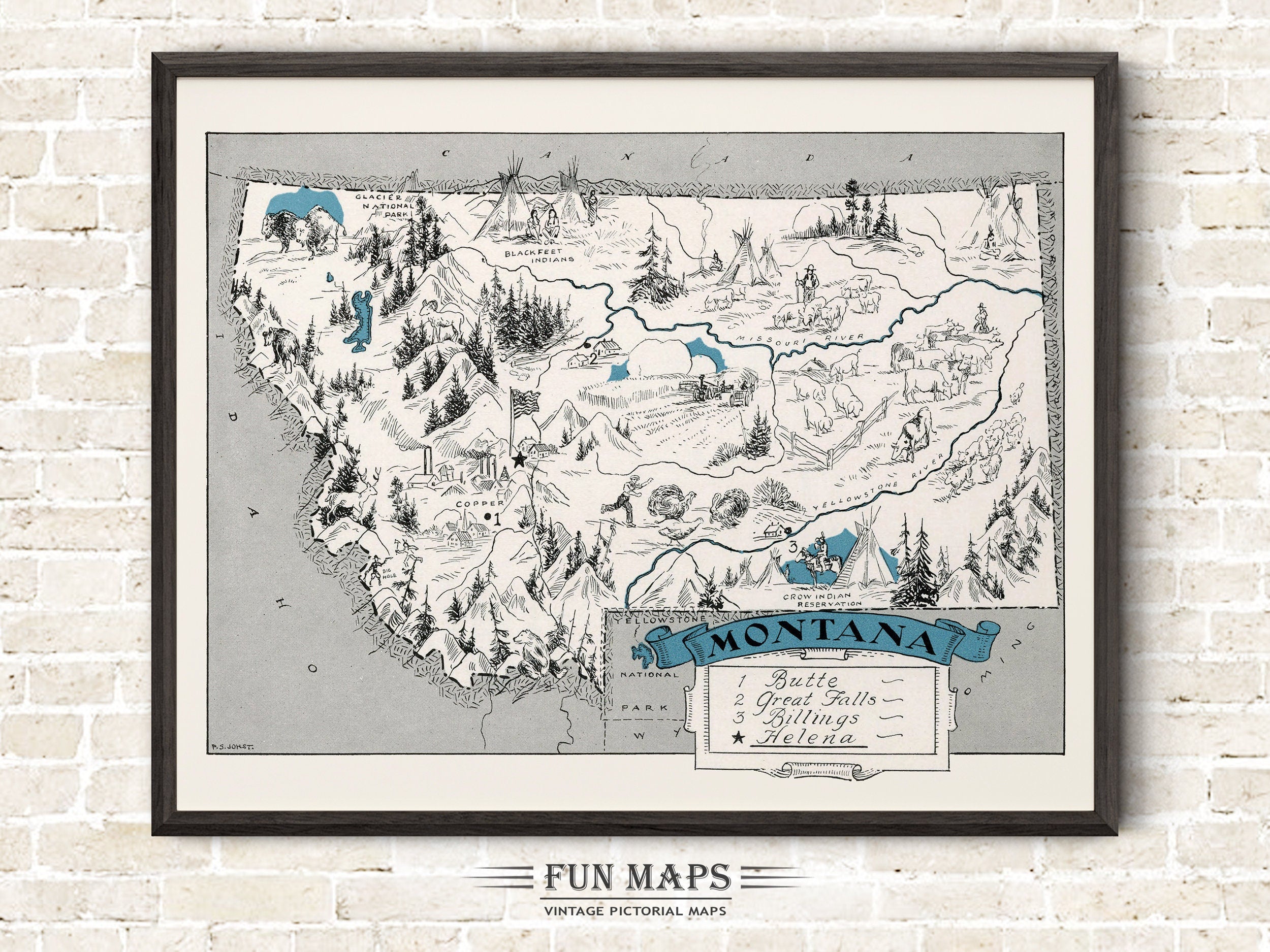 Fun Map of Montana