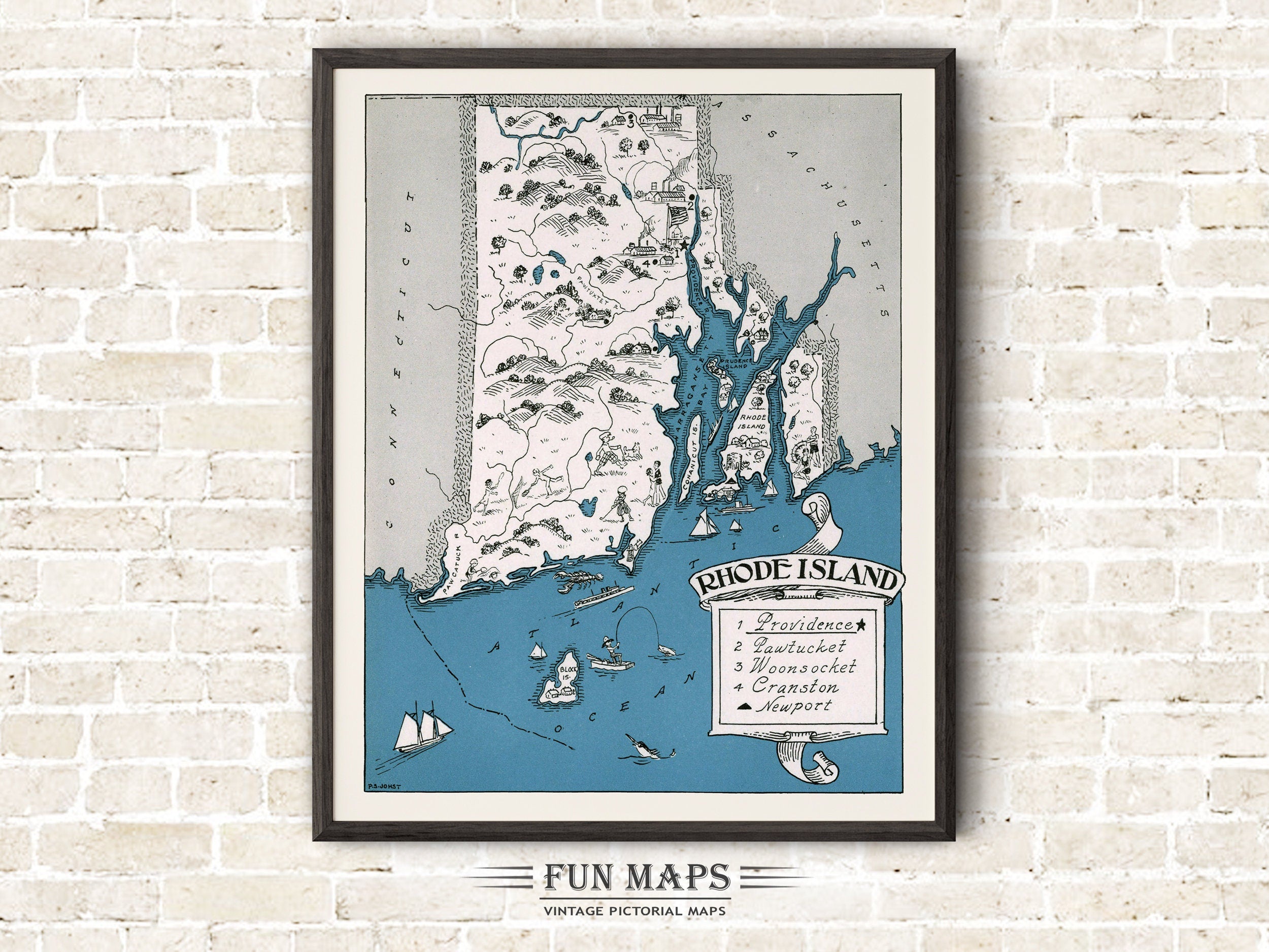 Fun Map of Rhode Island