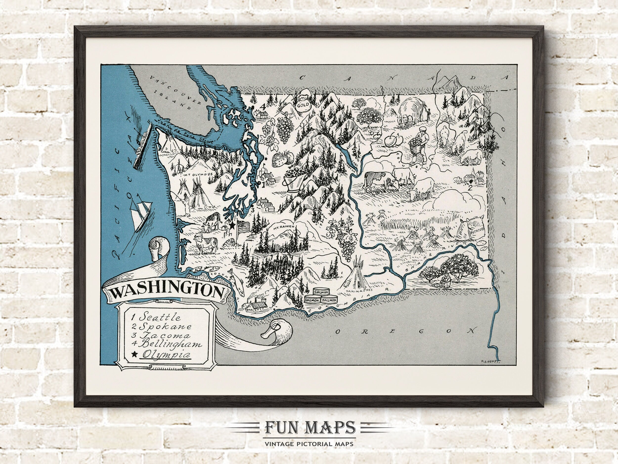 Fun Map of Washington