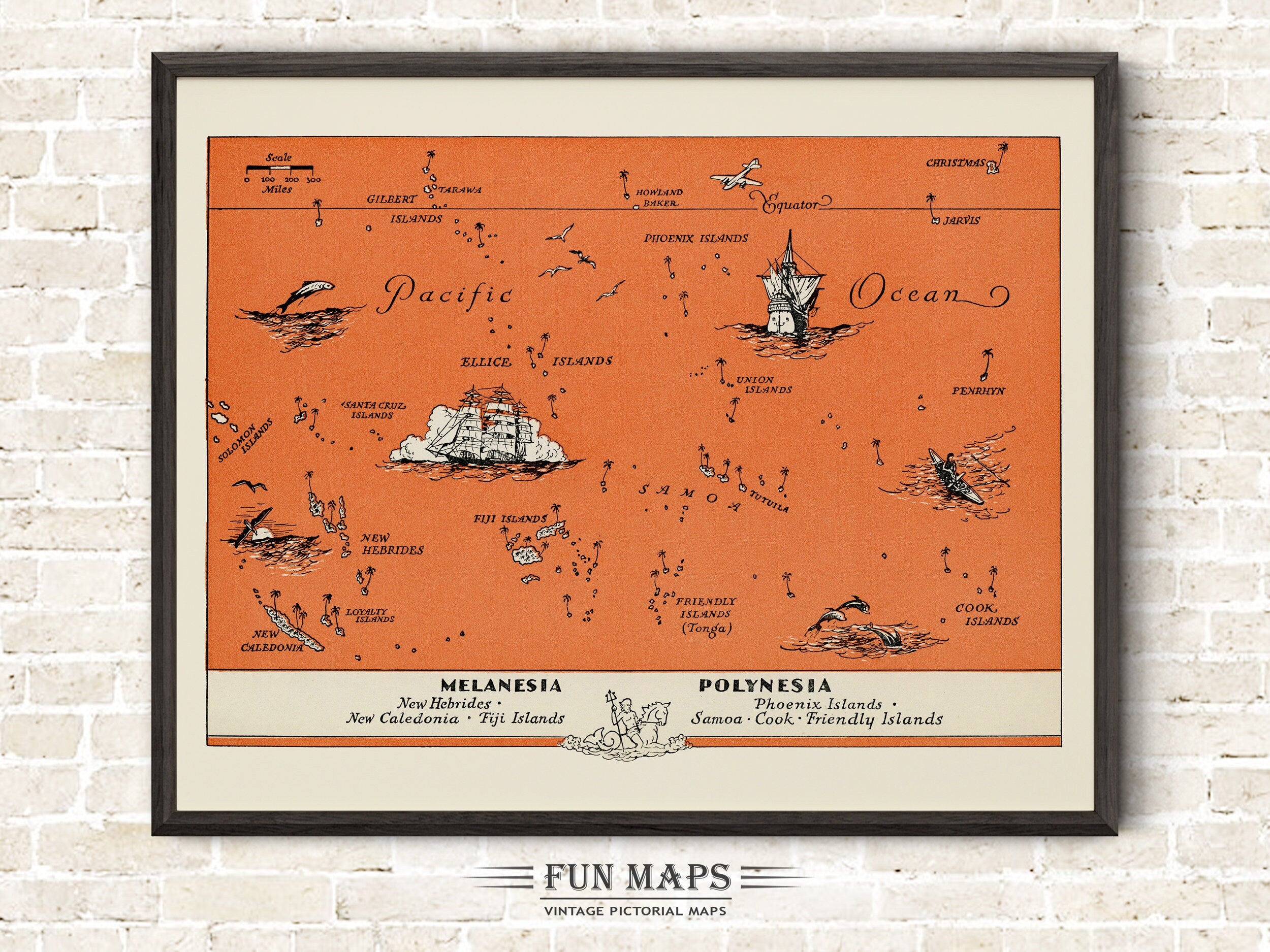 Fun Map of Islands in Melanesia & Polynesia