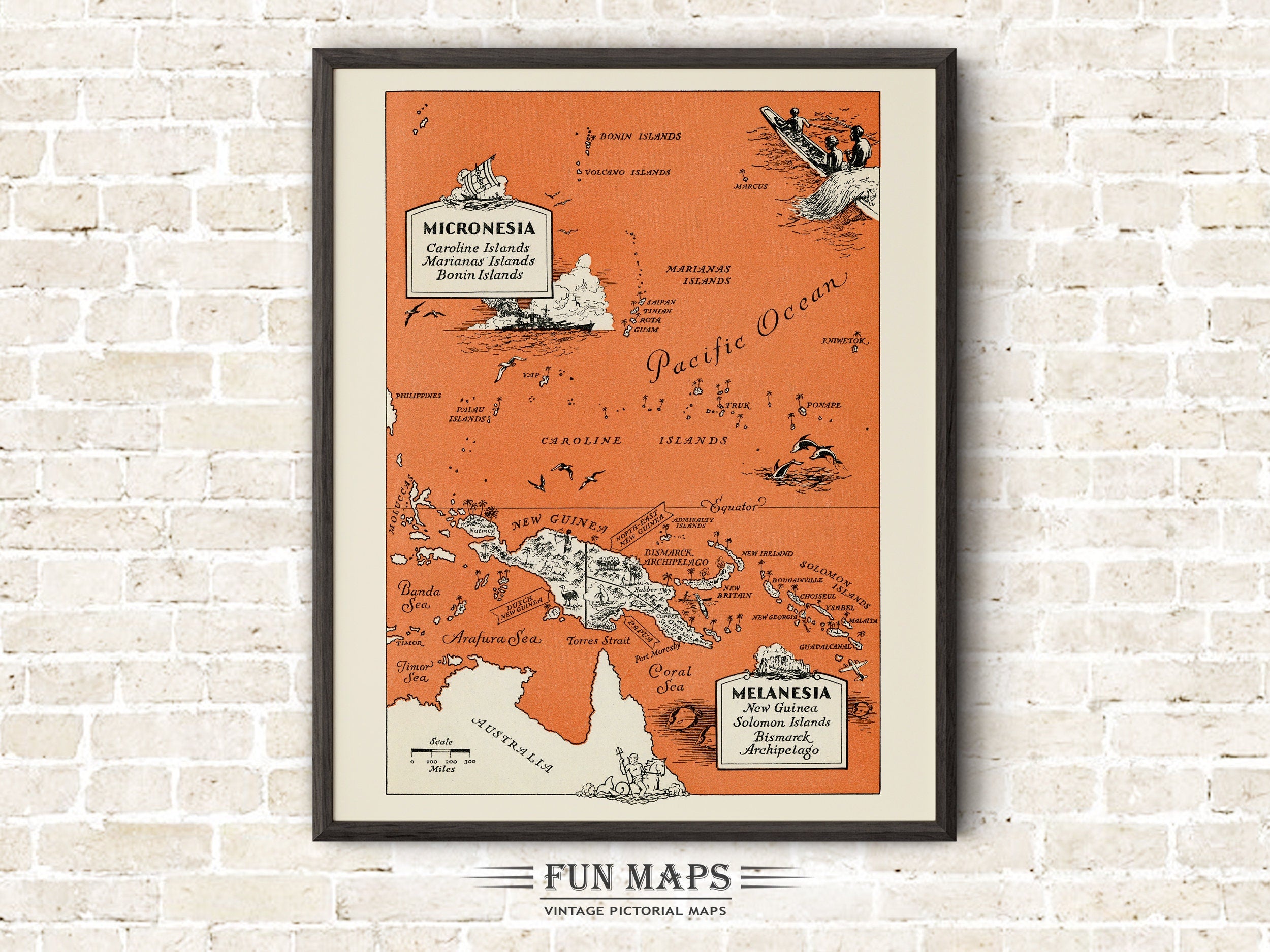 Fun Map of Islands in Micronesia & Melanesia