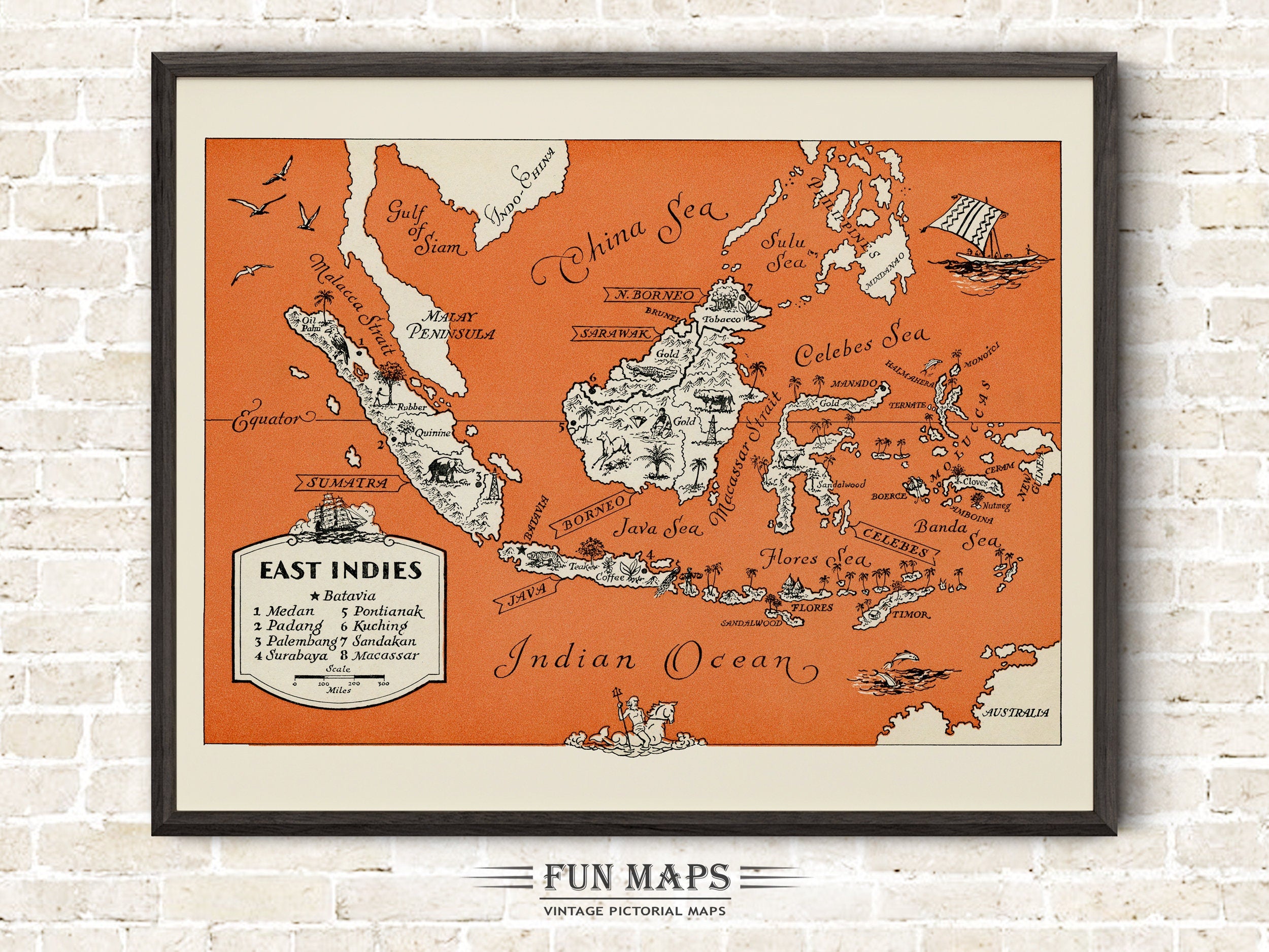 Fun Map of Islands in the East Indies