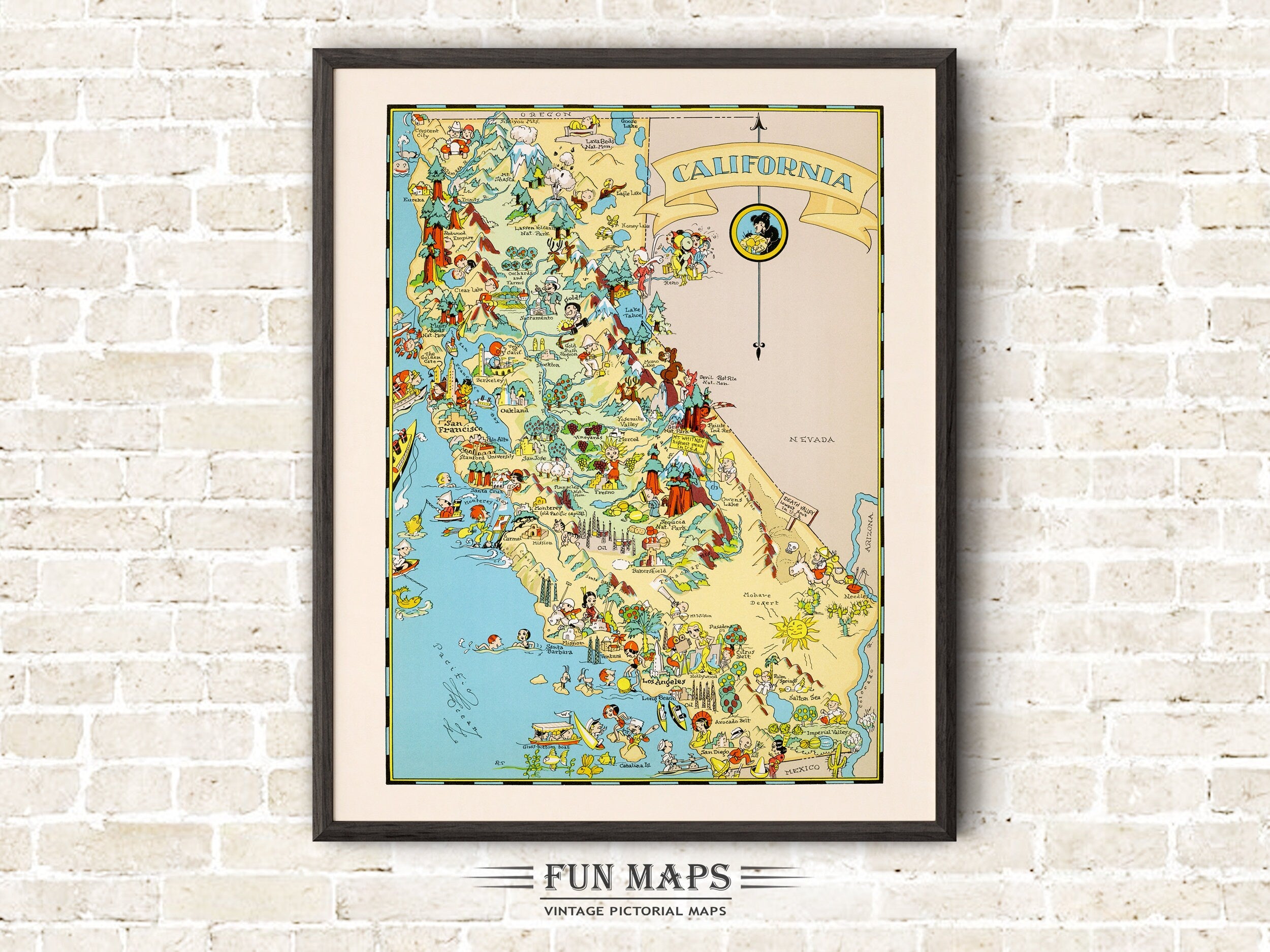 Fun State Map of California