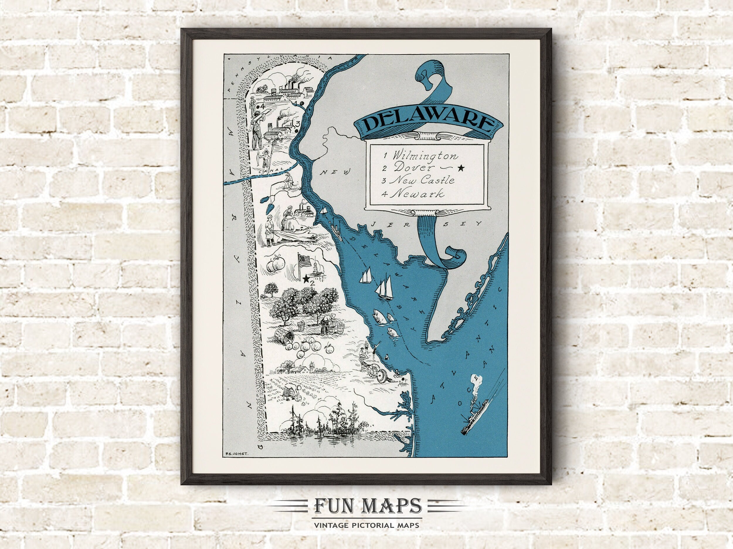 Fun Map of Delaware