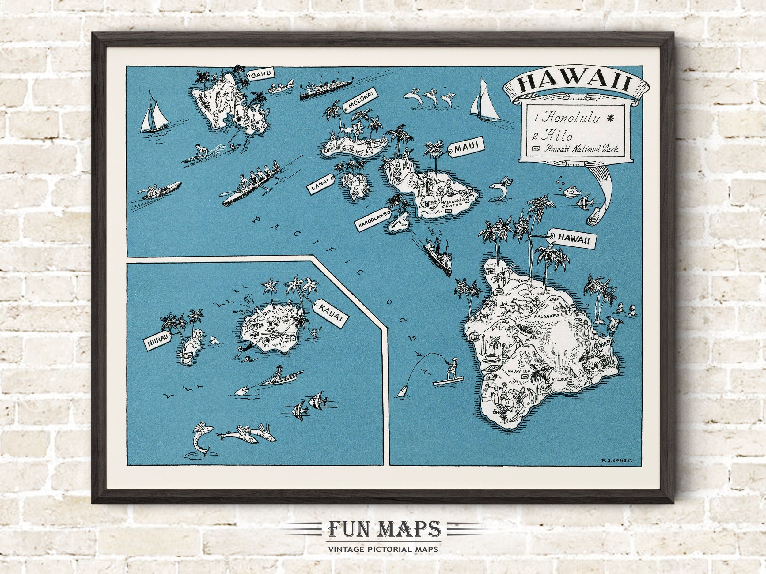 Fun Map of Hawaii