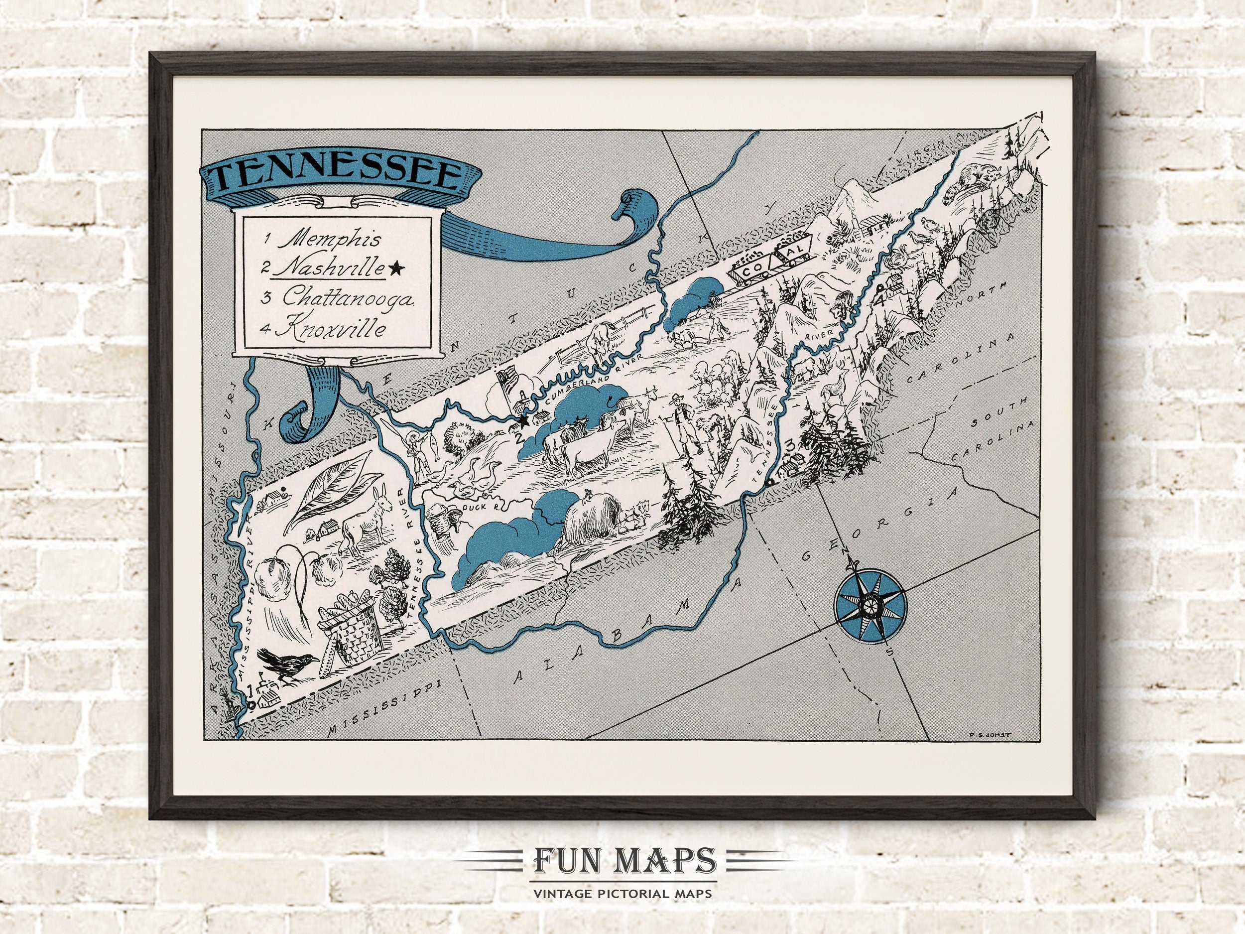 Fun Map of Tennessee