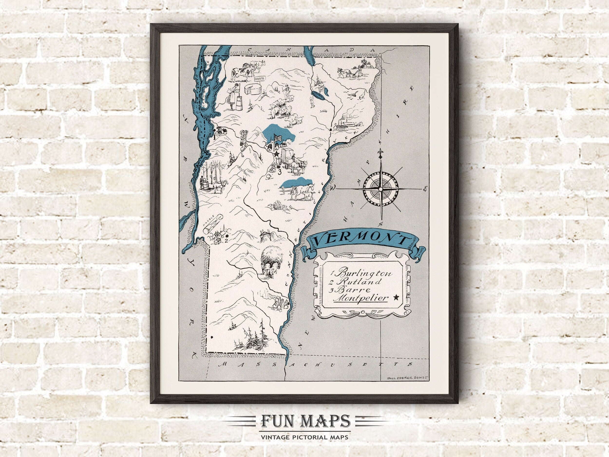 Fun Map of Vermont