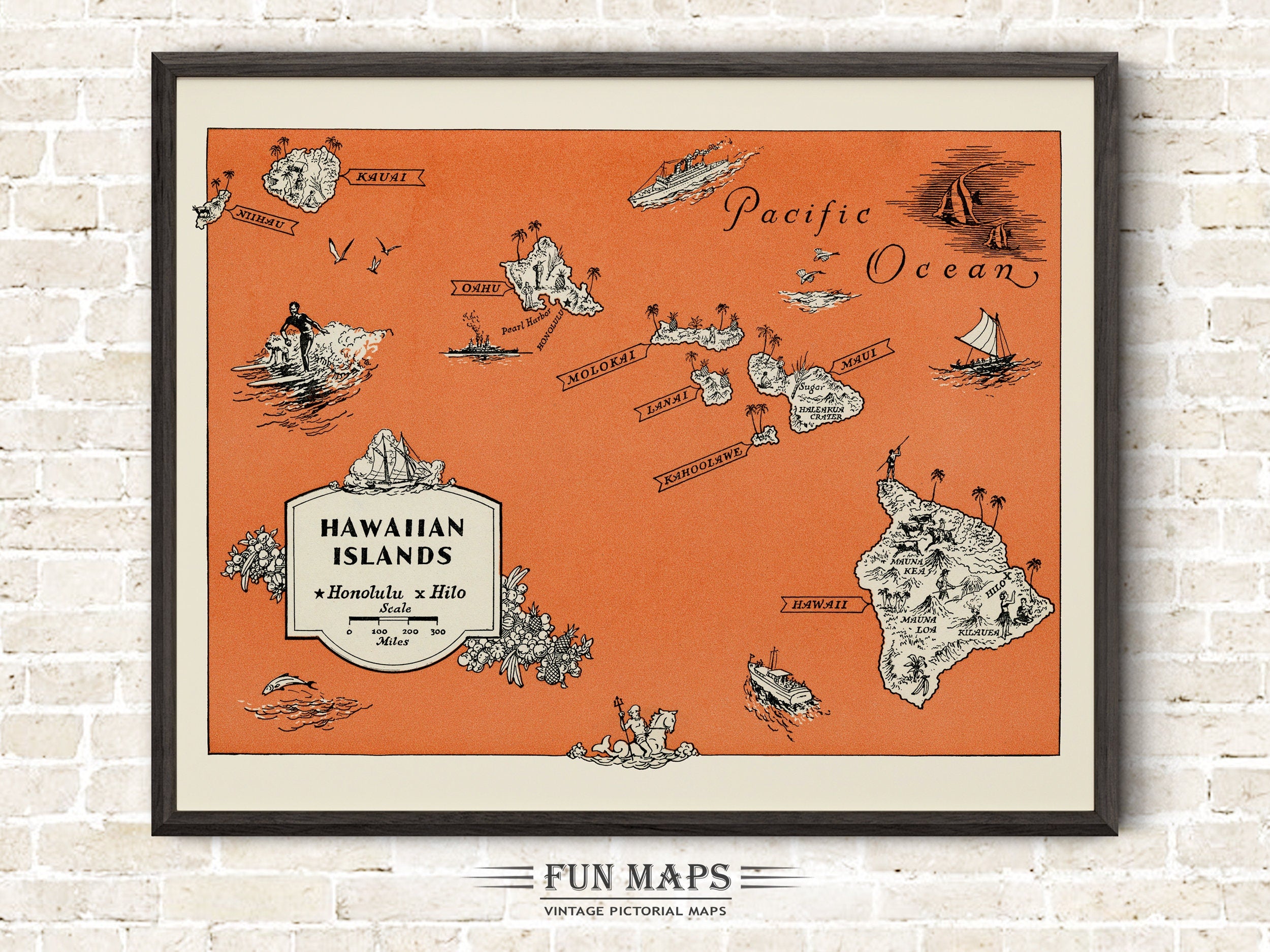 Fun Map of the Hawaiian Islands