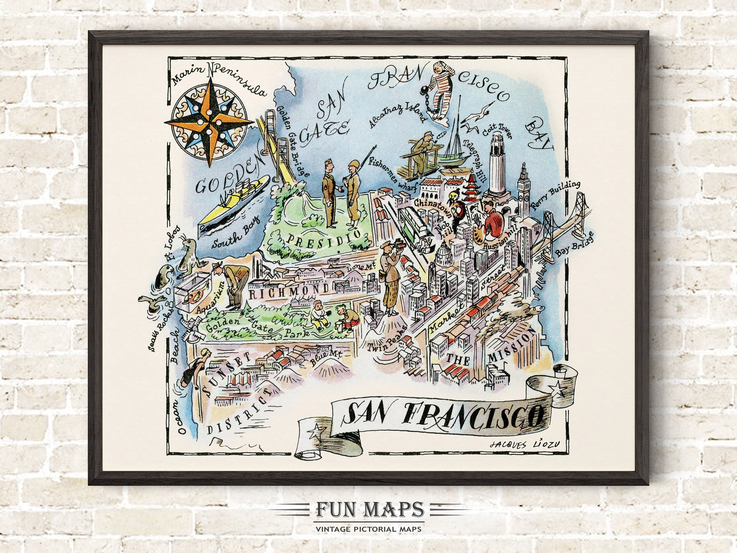 Fun Map of San Francisco California