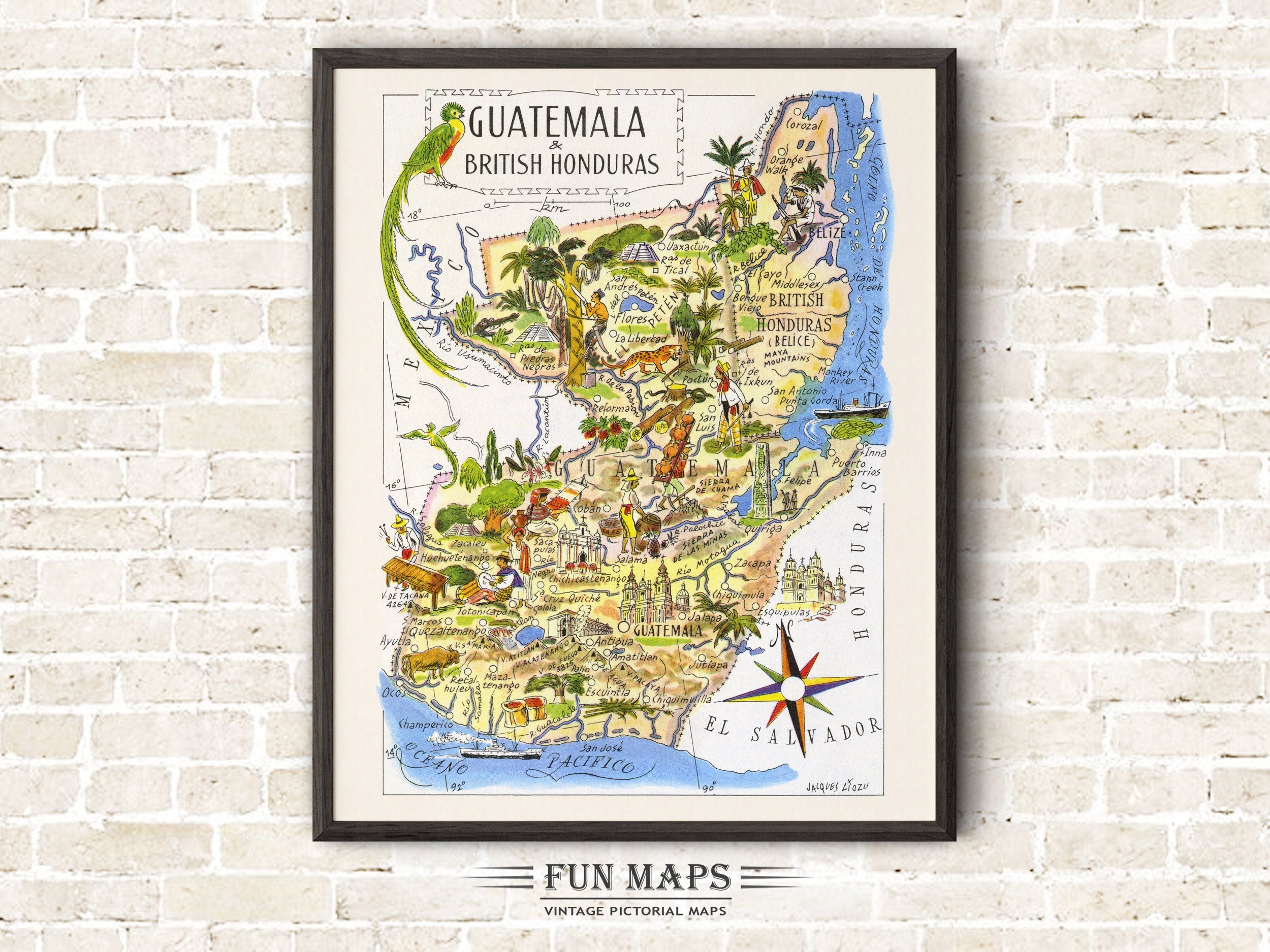 Fun Map of Guatemala