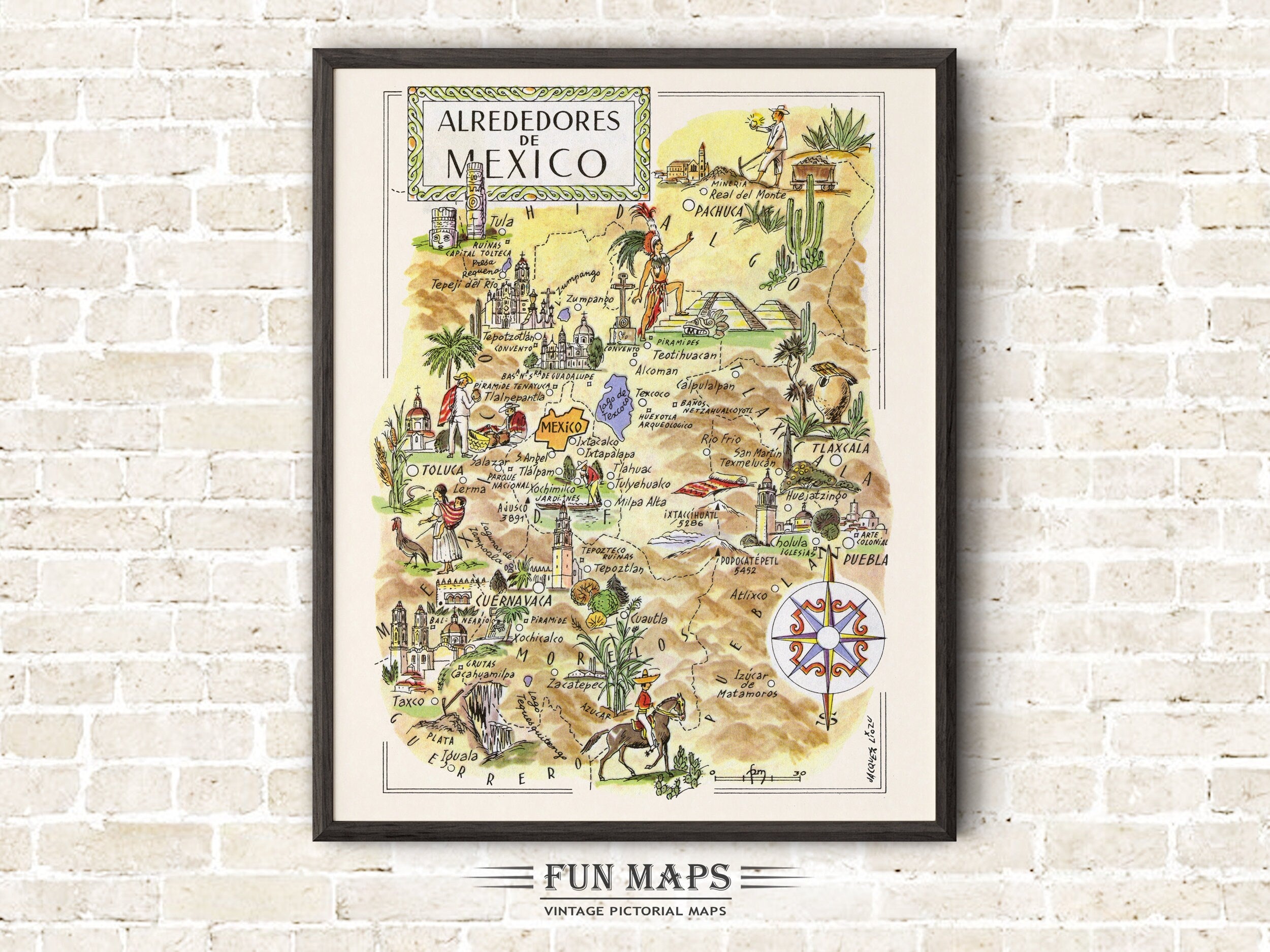 Fun Map of Mexico Central America