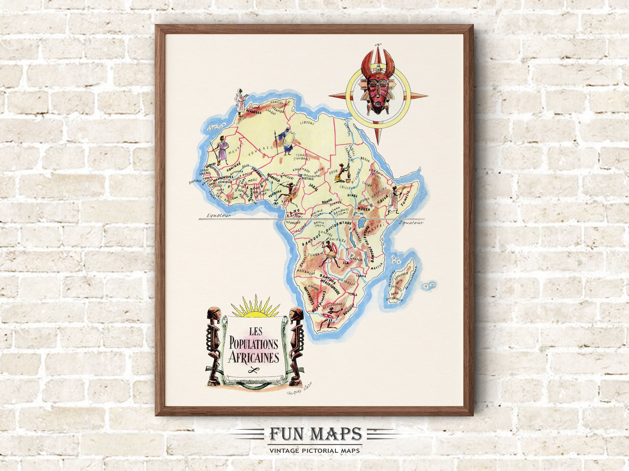 Fun Map of The People of Africa