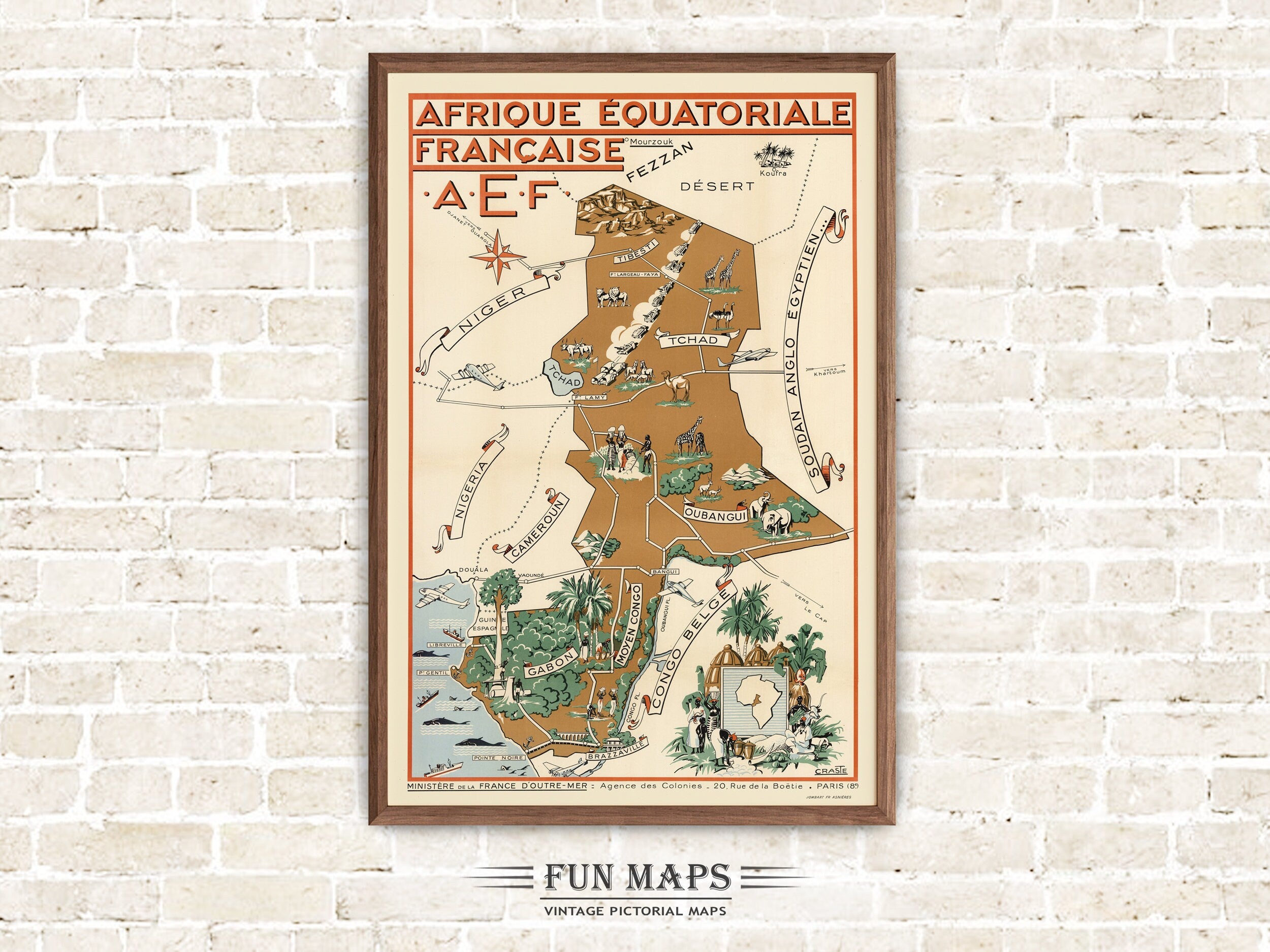 Fun Map of French Equatorial Africa