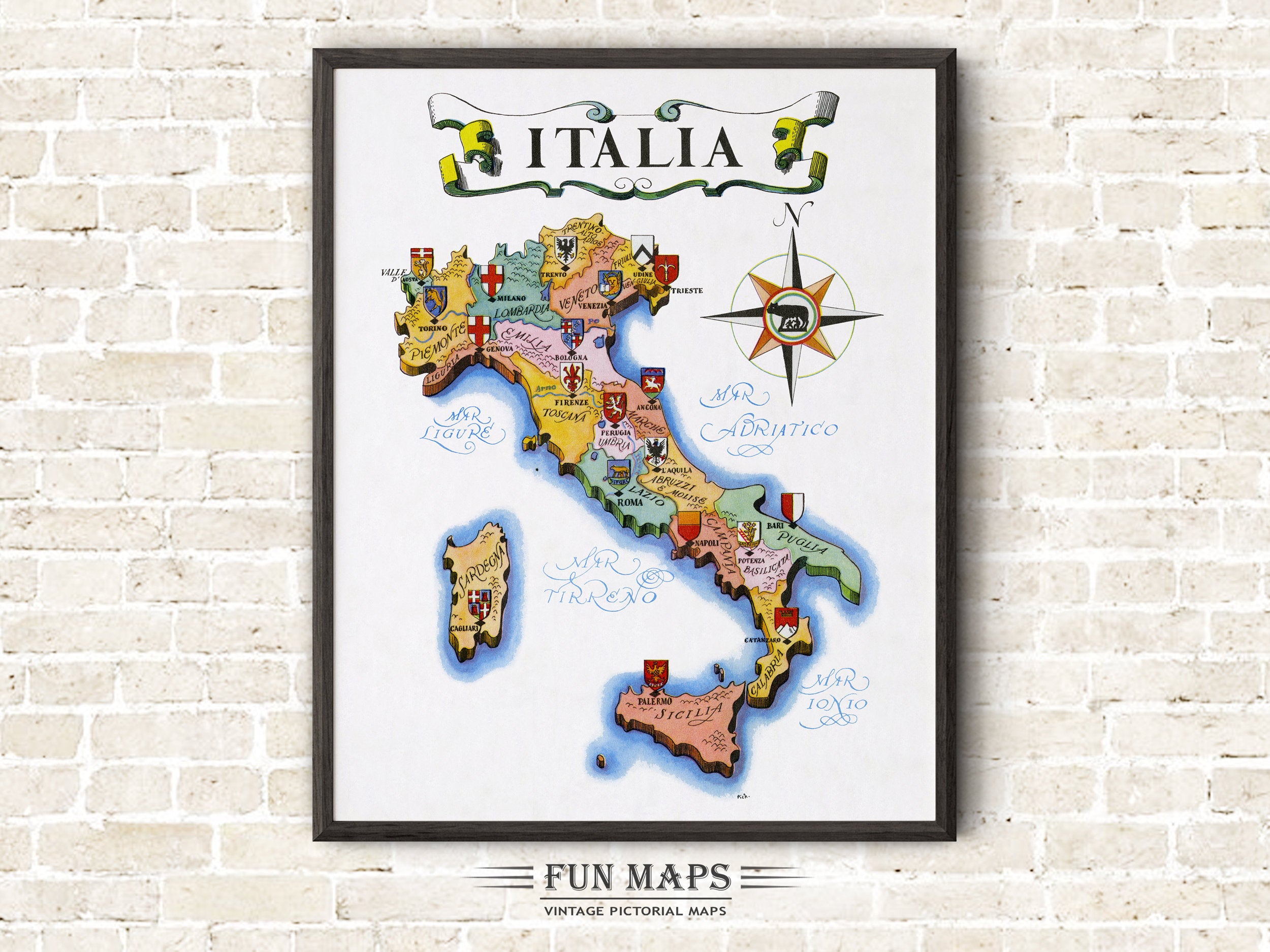 Fun Map of Italia or aka Italy